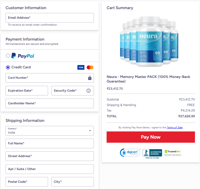 neura Brain Support Supplement